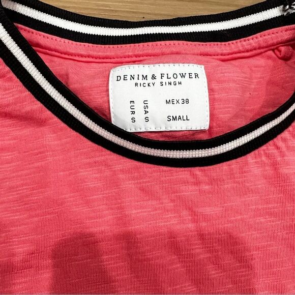 Denim & Flower Ricky Singh Reality Short Sleeve Pink Mens Small - Picture 3 of 5